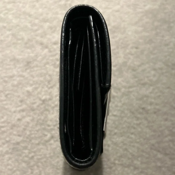 FENDI Y2K Black Zucchino Forever Continental Flap Compact Wallet Purse - Picture 4 of 16